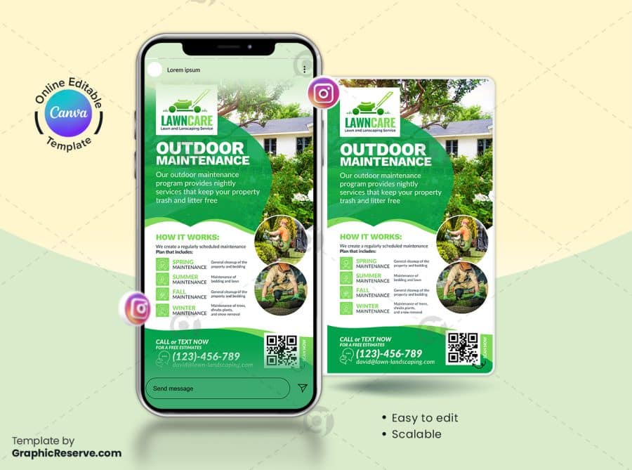 Landscaping Canva Instagram Story Banner