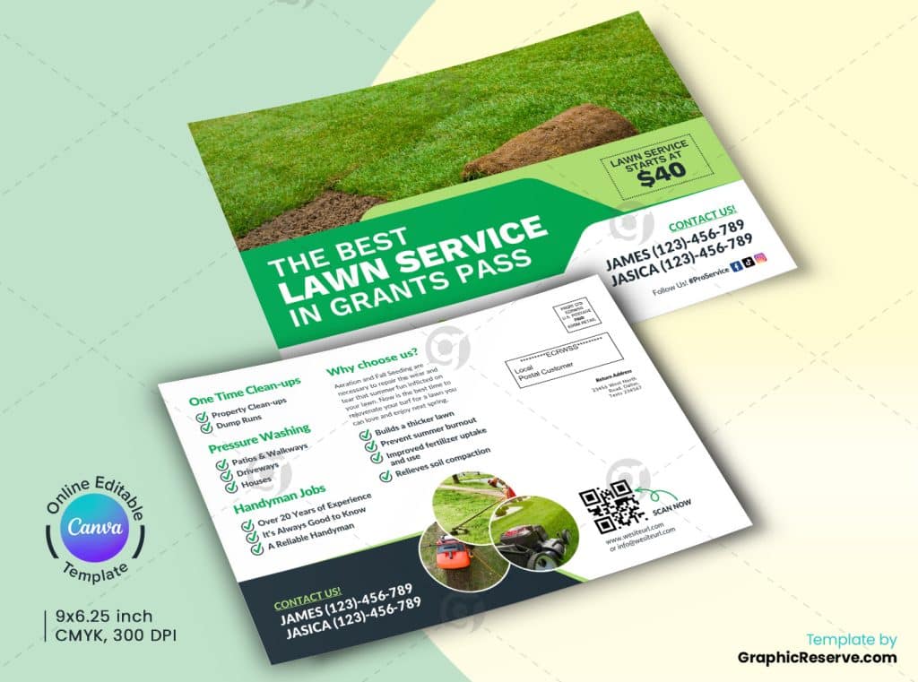 Lawn Care Canva EDDM Mailer Design B