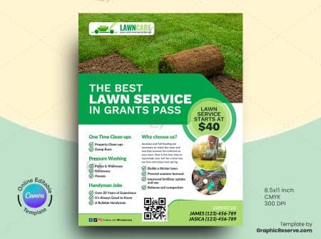 Lawn Care Canva Flyer Design