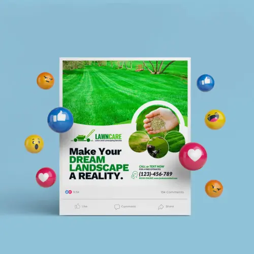 Lawn Care Canva Social Media Banner Design