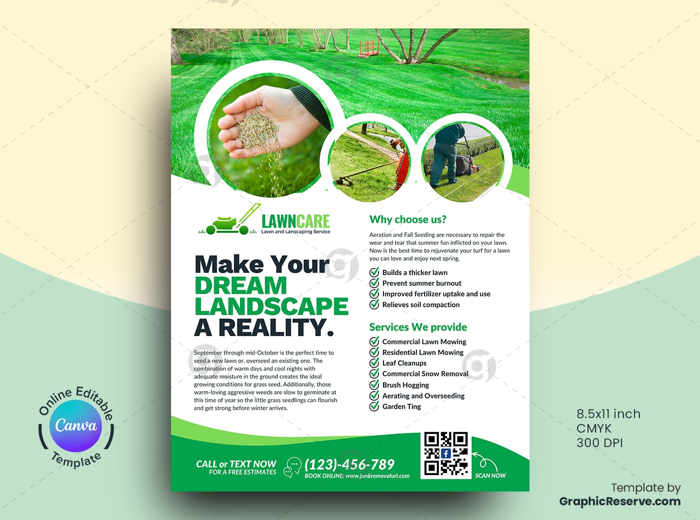 Lawn Care Marketing Material Canva Template Bundle - Graphic Reserve