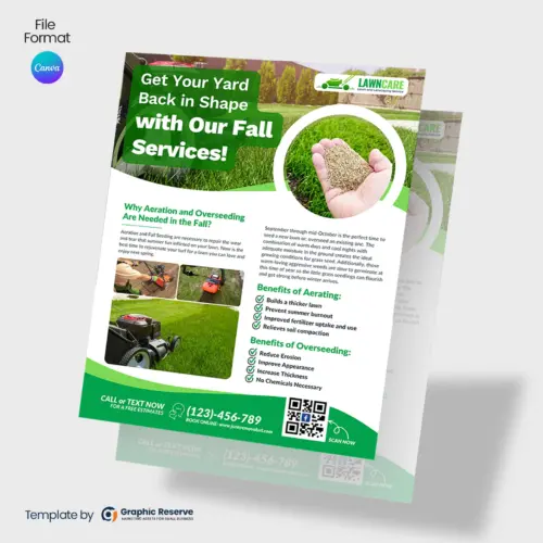 Lawn Planting Service Flyer Canva Template