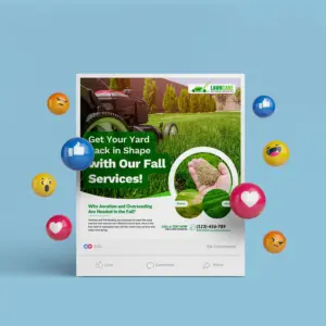 Lawn Planting Service Social Media Banner Canva Template