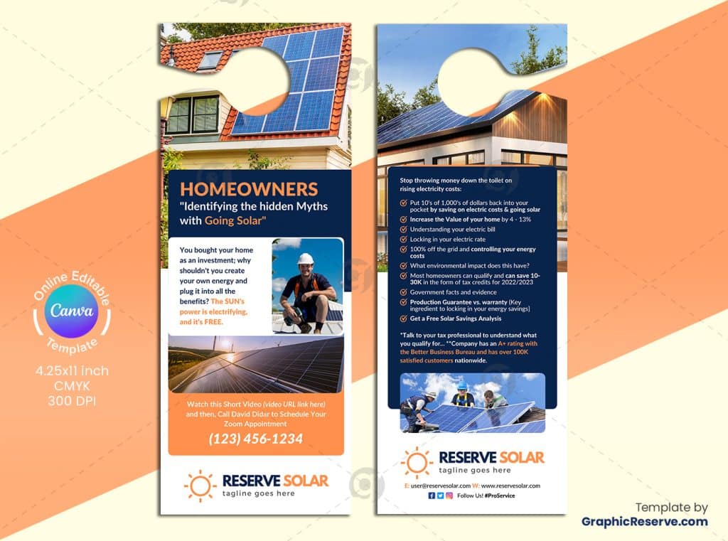 Solar Energy Door Hanger