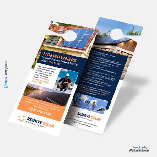 Solar Energy Door Hanger (Canva Template)