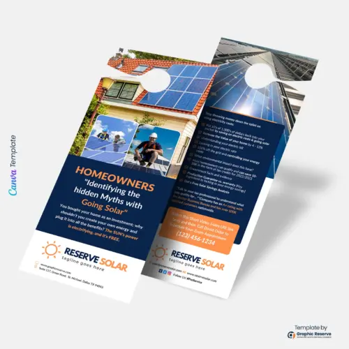 Solar Service Door Hanger (Canva Template)