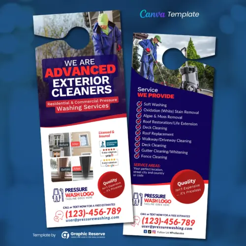 Advance Cleaning Service Canva Door Hanger