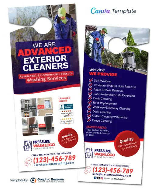 Advance Cleaning Service Canva Door Hanger