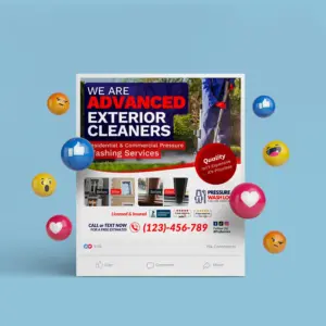 Advance Cleaning Service Canva Social Media Banner