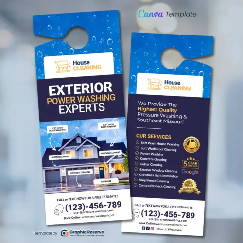 Exterior Cleaning Canva Door Hanger