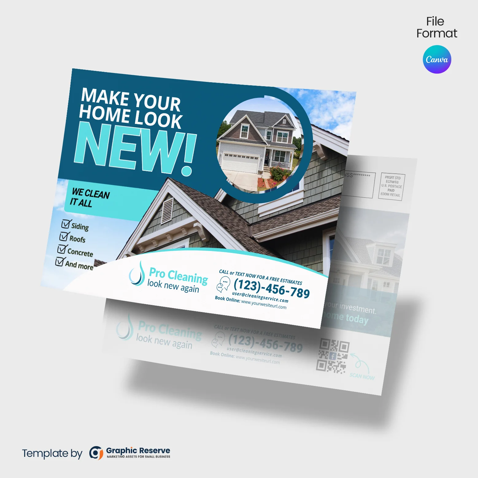 Exterior-Cleaning-Canva-EDDM-Design-Canva-Template