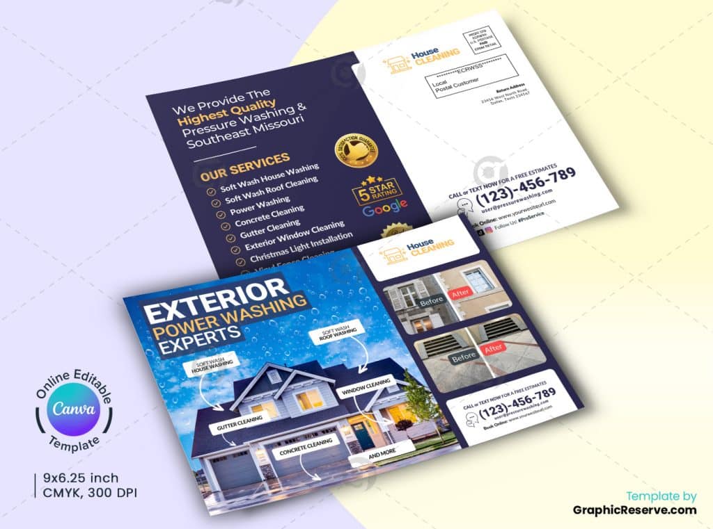 Exterior Cleaning Canva EDDM Mailer