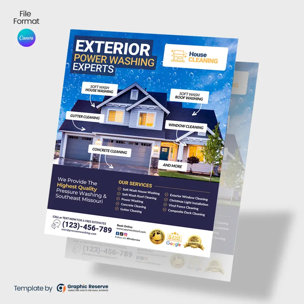 Exterior Cleaning Canva Flyer Design – Canva template