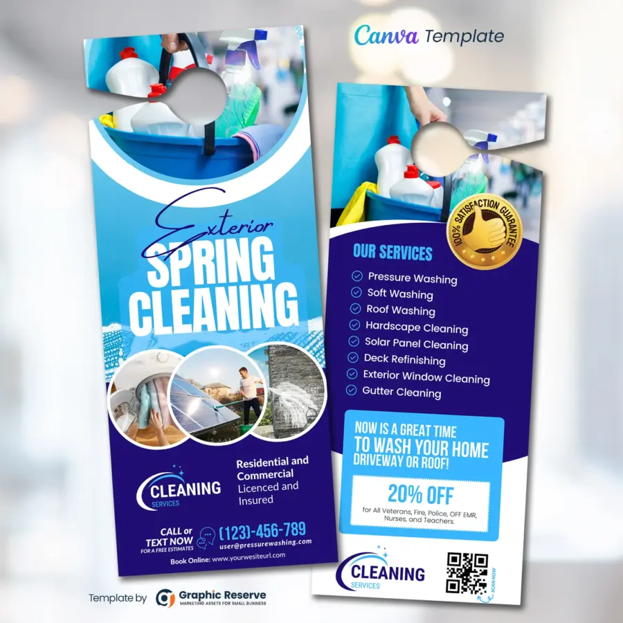 Exterior Cleaning Services Canva Door Hanger