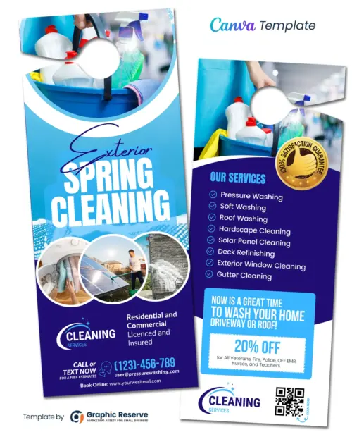 Exterior Cleaning Services Canva Door Hanger
