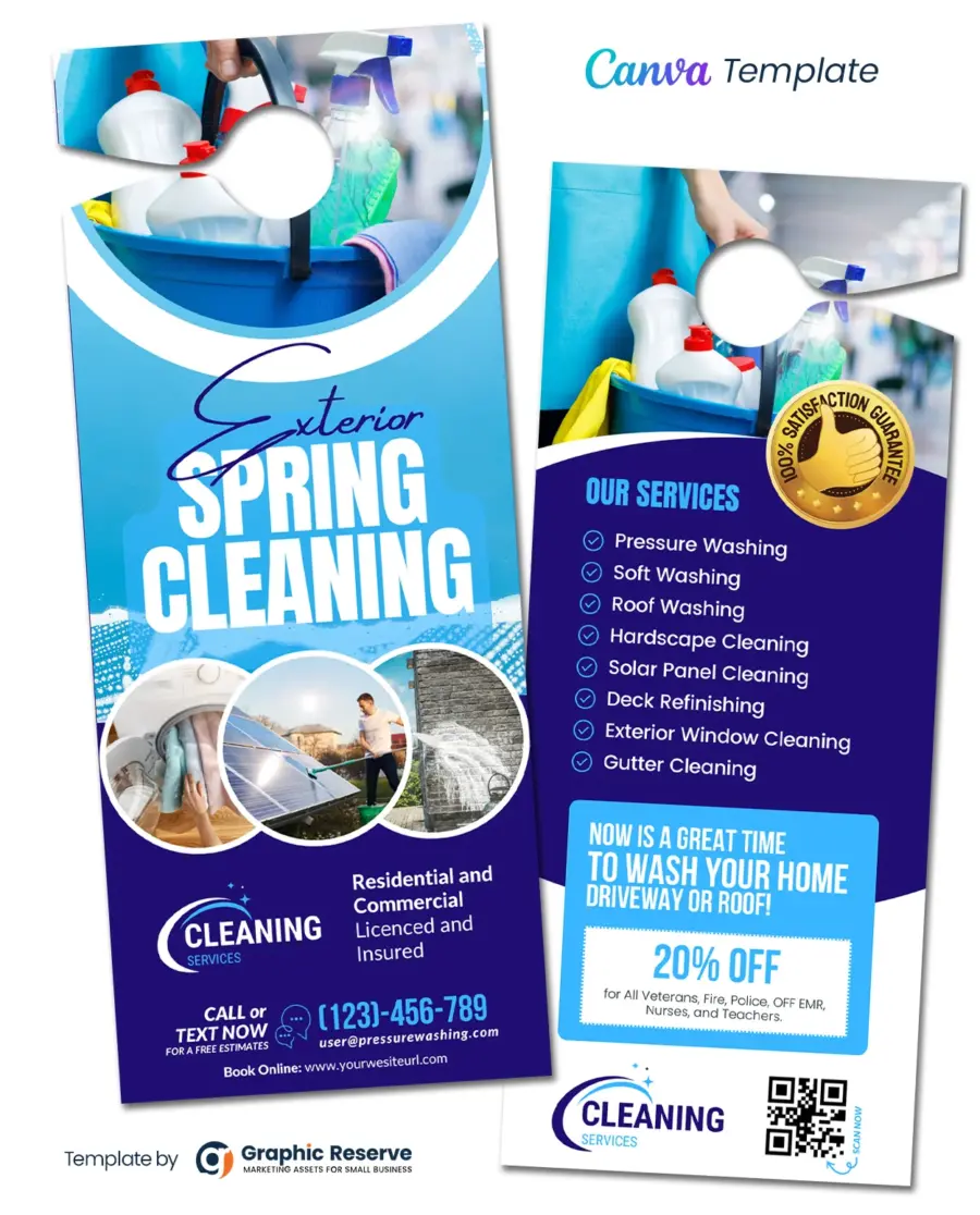 Exterior Cleaning Services Canva Door Hanger