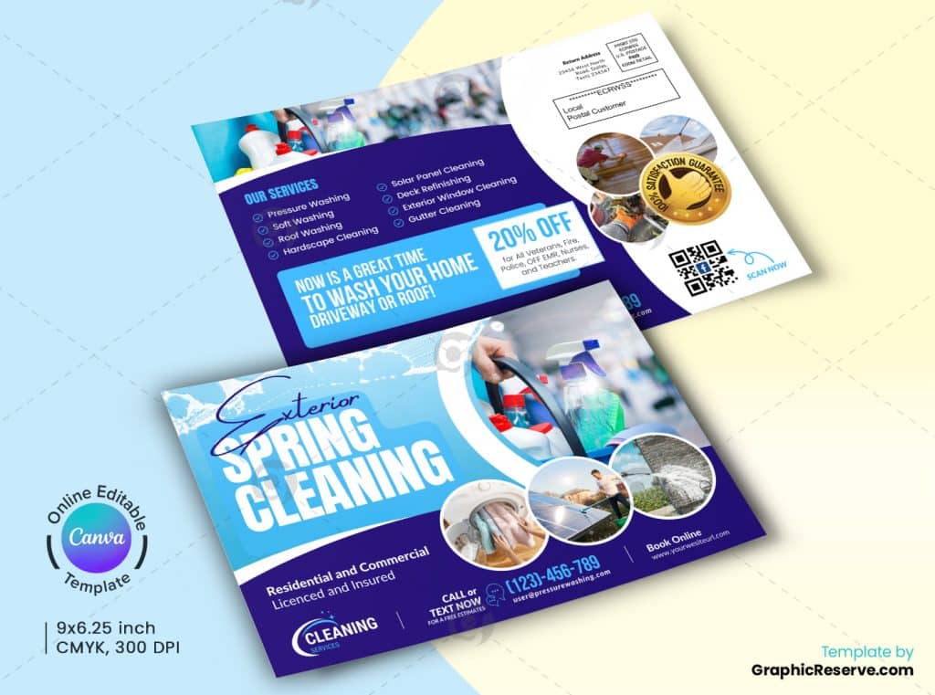 Exterior Cleaning Services Canva EDDM Mailer