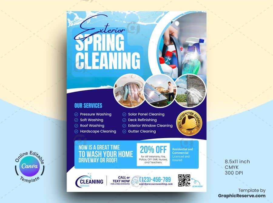 Exterior Cleaning Marketing Material Canva Template Bundle - Image 2
