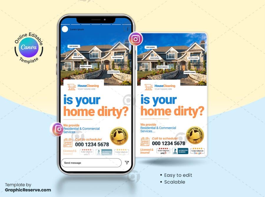 House Cleaning Instagram Story Canva Banner