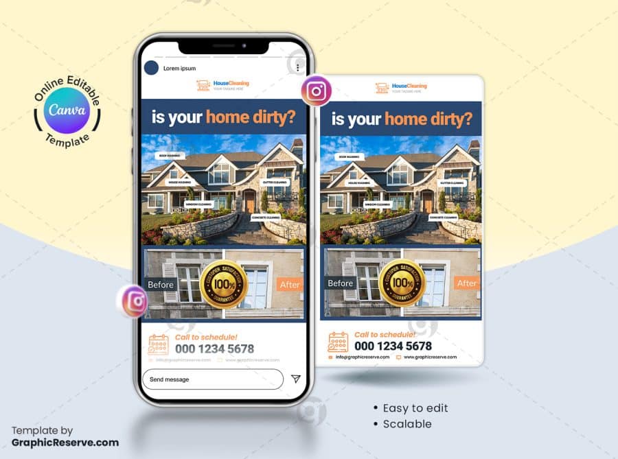 House Cleaning Service Canva Instagram Story