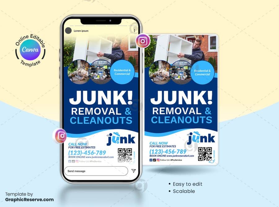 Junk Removal Canva Instagram Story Template