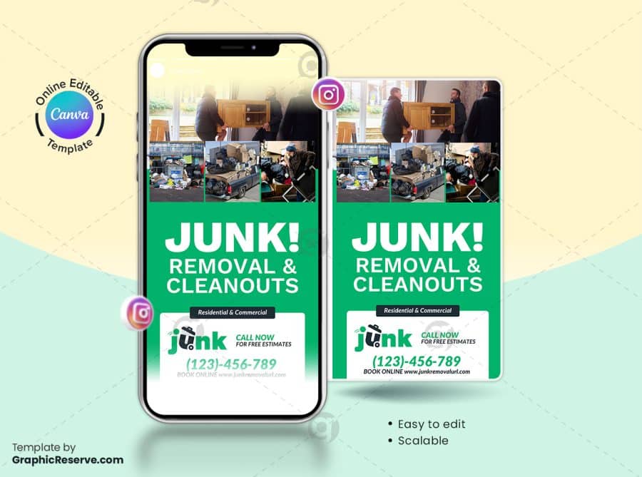 Junk Removal Instagram Story Canva Banner
