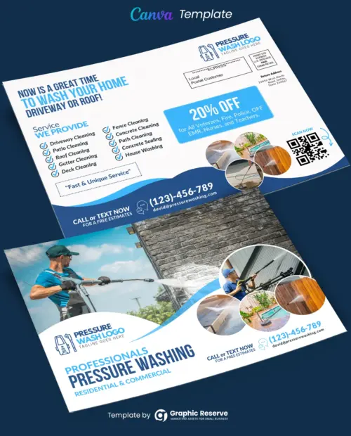 Pressure Washing Canva EDDM Mailer