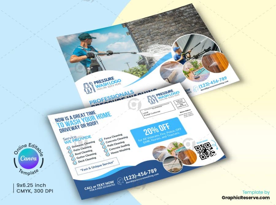 Pressure Washing Canva EDDM Mailer - Image 2