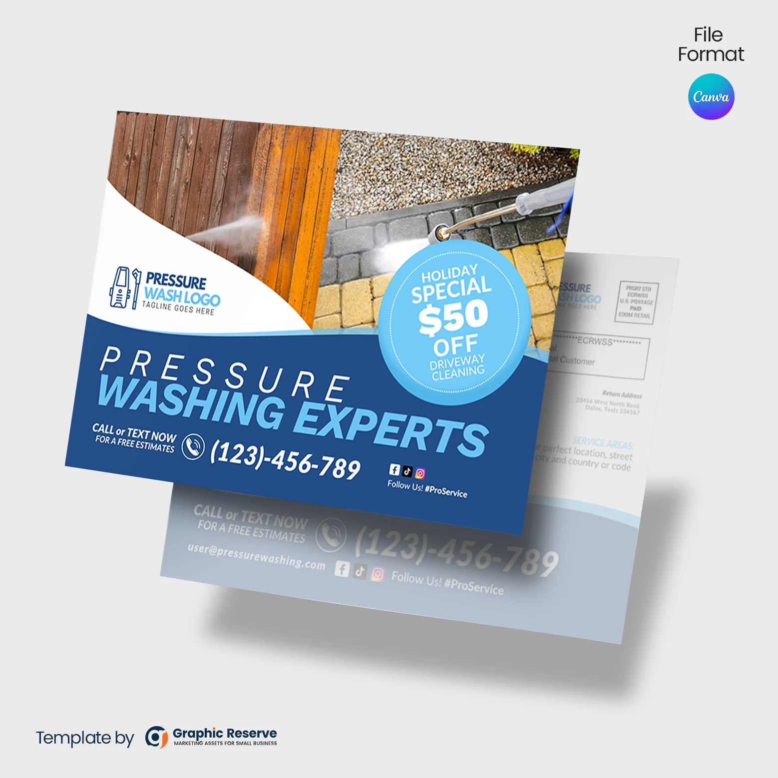 Pressure Washing Experts Canva EDDM Design