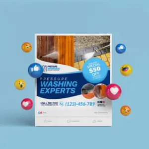 Pressure Washing Experts Canva Web Banner Design