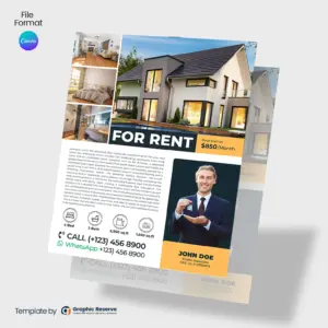 Real-Estate-For-Rent-Broker-Canva-Flyer