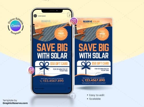 Solar Canva Instagram Story Banner Design