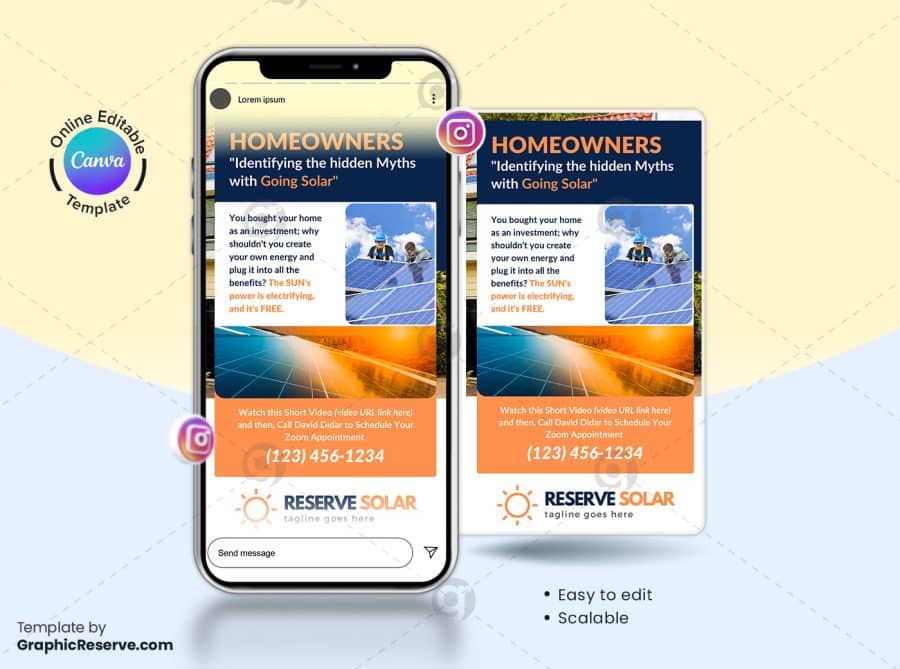 Solar Energy Canva Instagram Story Design