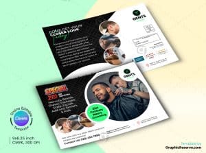 Barber Shop Canva Canva EDDM Postcard