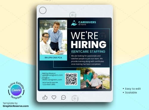 Caregivers Hiring Canva Social Media Banner