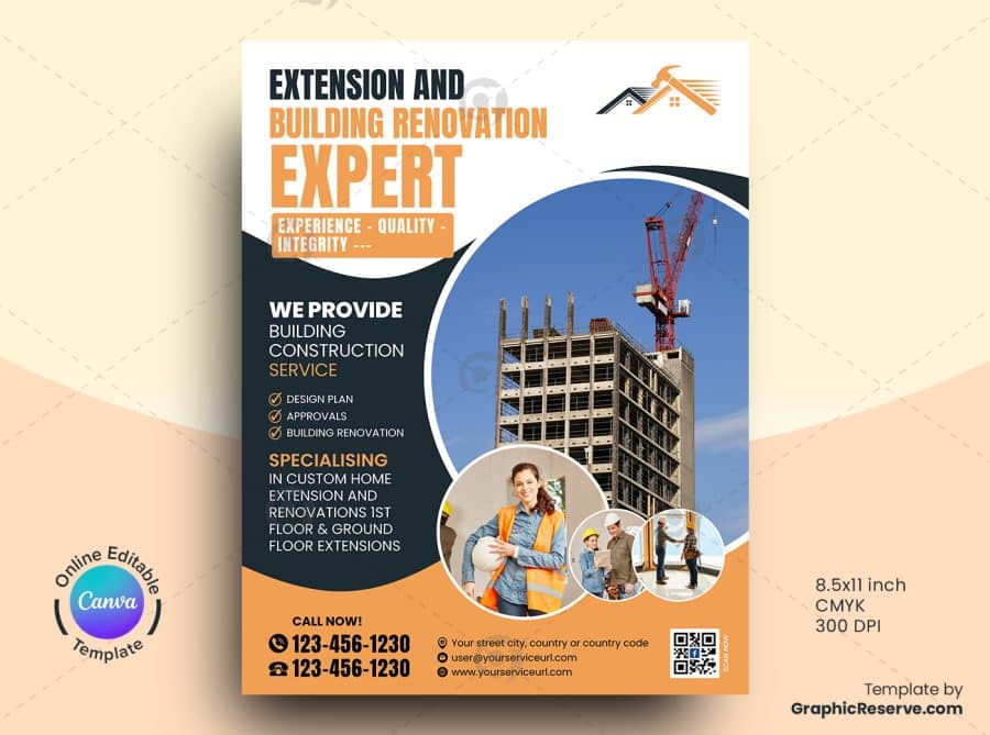 Construction Canva Flyer