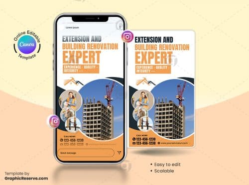 Construction Canva Instagram Story Banner