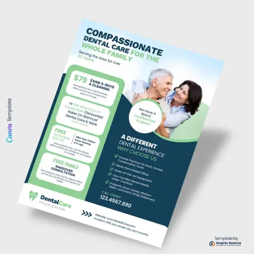 Customizable Canva Template for Dental Clinic Flyers