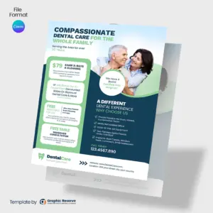 Customizable Canva Template for Dental Clinic Flyers