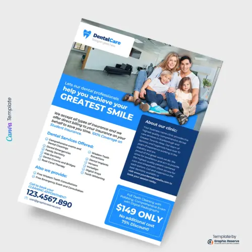 Dental Clinic Canva Flyer