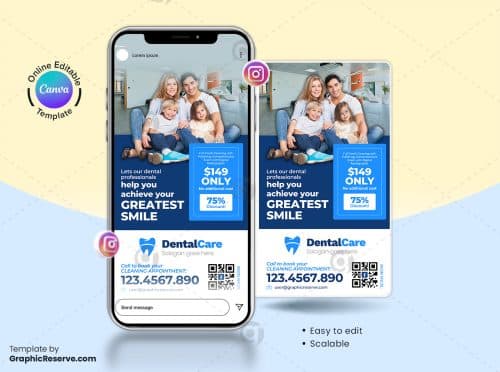 Dental Clinic Canva Instagram Story Banner