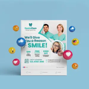 Dental Coupon Social Media Banner Canva Template