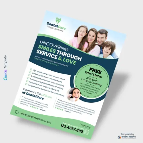 Dental Flyer Design Template - Editable in Canva