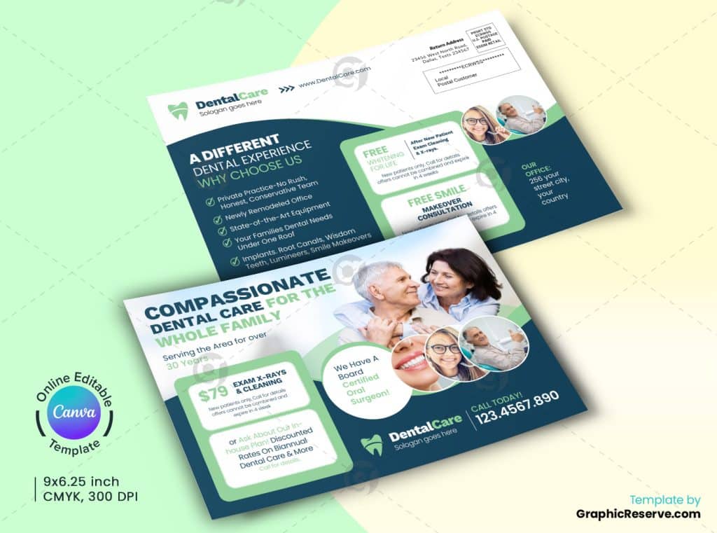 Dental Service Offer Canva Direct Mail EDDM