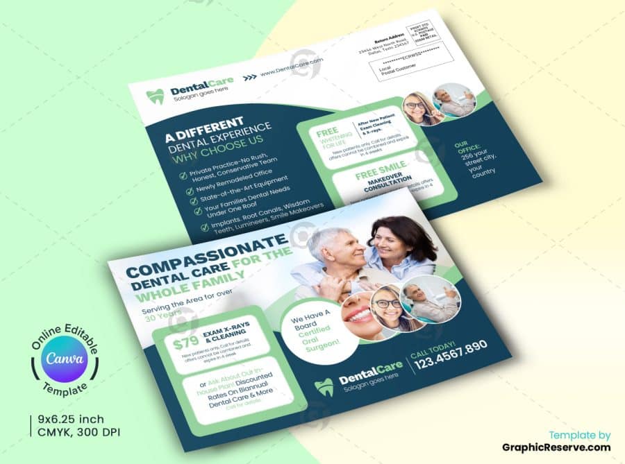 Dental Service Offer Marketing Materials Bundle Canva Template - Image 3