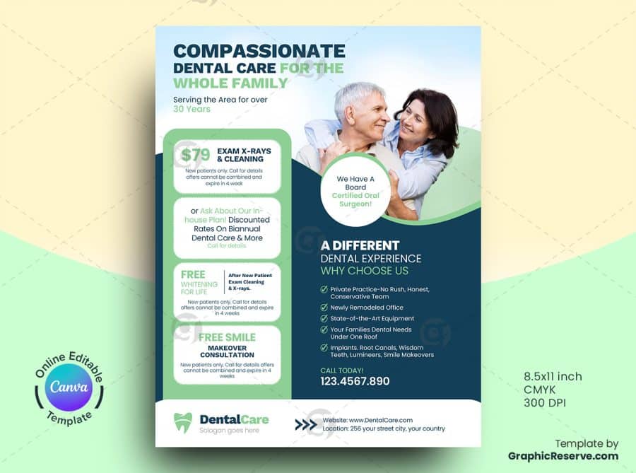 Customizable Canva Template for Dental Clinic Flyers - Image 2