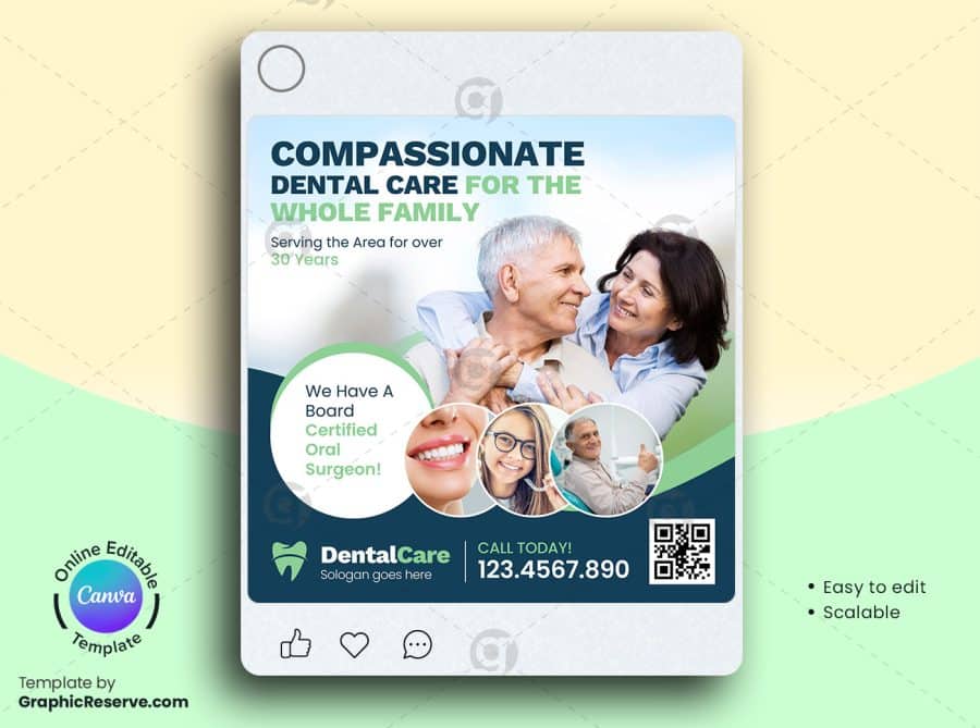 Dental Service Offer Digital Marketing Banner Design Cana Template