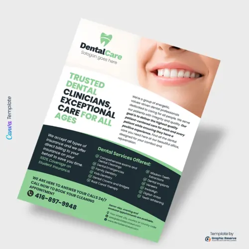 Dentistry Flyer Canva Template