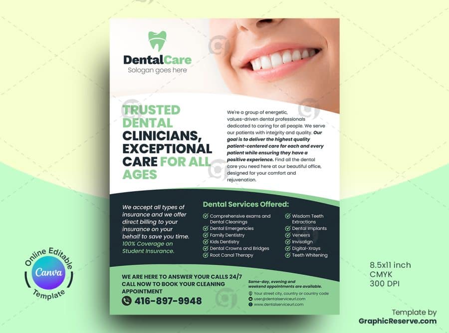 Dentistry Flyer Canva Template - Image 2