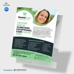 Dentistry Flyer Design Canva Template